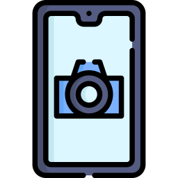 cámara del teléfono icono