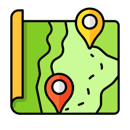 mapa podróży ikona