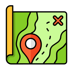 mapa de viaje icono