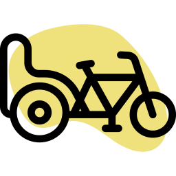 pousse-pousse à vélo Icône