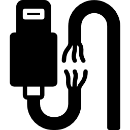 uszkodzony kabel ikona