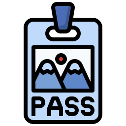 Ski pass icon