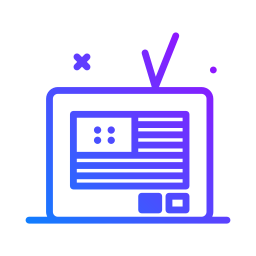 monitor de televisión icono