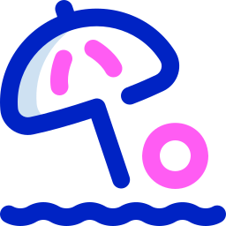 Beach umbrella icon