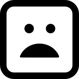 Disappointed emoticon face icon