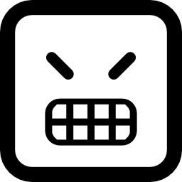 cara quadrada de emoticon zangado Ícone