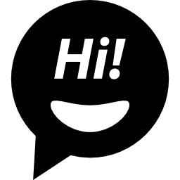 Hi face speech bubble icon