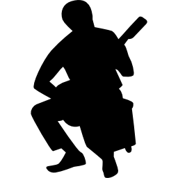 silhouette de joueur de guitare flamenco Icône