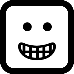 faccina quadrata sorridente icona