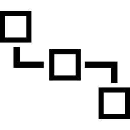 gráfico de três quadrados Ícone