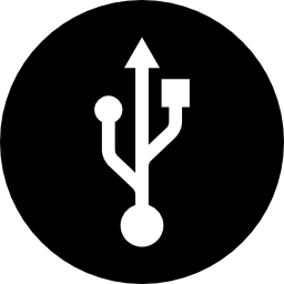 usb cirkelvormig interface-symbool icoon