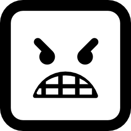 zły emotikon twarz ikona