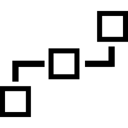 graphique de trois carrés Icône