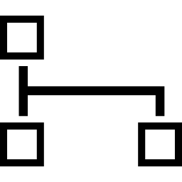 Block scheme of squares icon