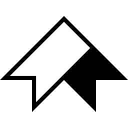 Up arrow ribbon icon