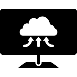Computer cloud share symbol icon