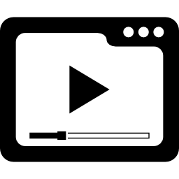 simbolo dell'interfaccia del lettore multimediale icona