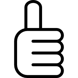 kciuk w górę ręka zarys symbol interfejsu ikona