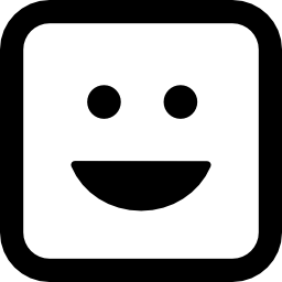 emoticon vierkante glimlach icoon