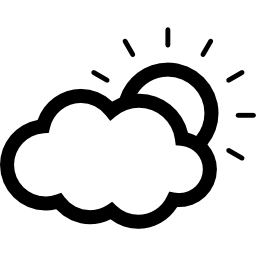 sonne teilweise von einer wolke bedeckt icon