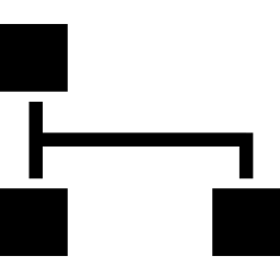 carrés noirs et lignes dans un graphique de l'interface Icône