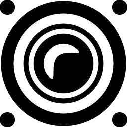 símbolo de interfaz de audio frontal del altavoz icono