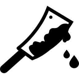 Criminal bloody weapon icon