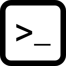 sinais de código em símbolo de interface de quadrado arredondado Ícone