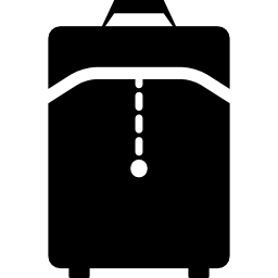 simbolo dell'interfaccia nera della borsa da viaggio icona