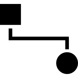 grafisch vierkant en cirkel icoon