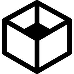 cube sans couvercle carré Icône