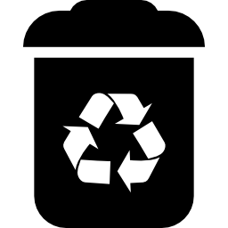 símbolo de interfaz de papelera de reciclaje icono