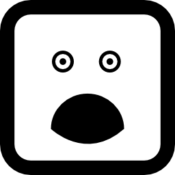 Surprised rounded square face icon