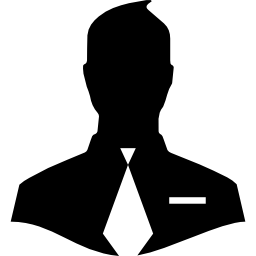 hombre de cerca silueta con corbata icono