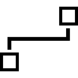 Two squares outline graphic interface symbol icon