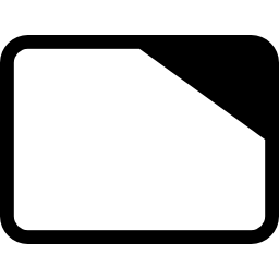 símbolo redondeado rectangular de página icono