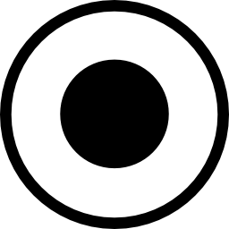 símbolo circular del átomo de círculos icono