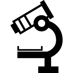 microscoop zijaanzicht icoon
