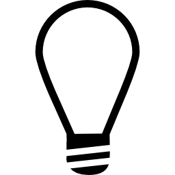 Lamp light bulb outline icon