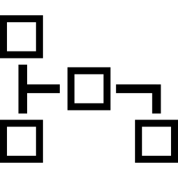 quattro quadrati delineano la grafica per il business icona