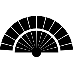 ventaglio di flamenco nero icona