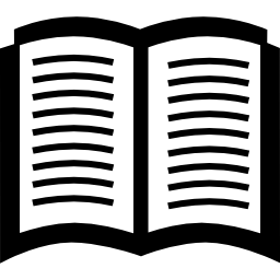 símbolo de libro abierto icono