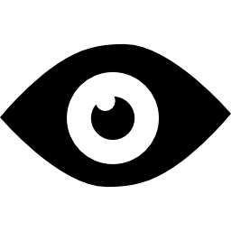 forma de ojo negro icono