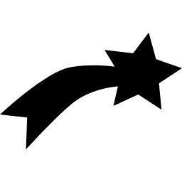 forma di stella cadente icona