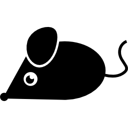 ratón animal negro icono