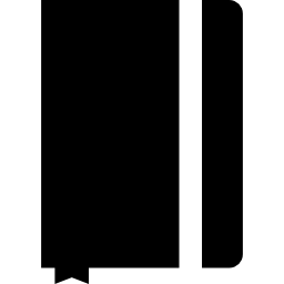 notizbuch mit schwarzem umschlag icon