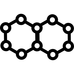 molecuul zeshoekige vormen icoon