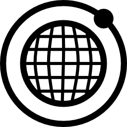 símbolo de red de órbita icono