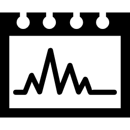 gráfico de ciencia en una nota icono