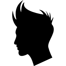 forma de cabello chico icono